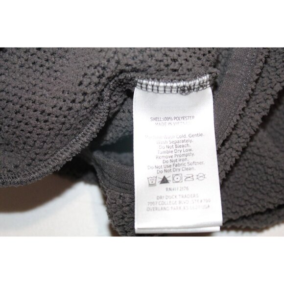 Dri Duck Sweater Women S Gray Quarter Button Pullover Knit Outdoor 1/2 Snap - Picture 4 of 5